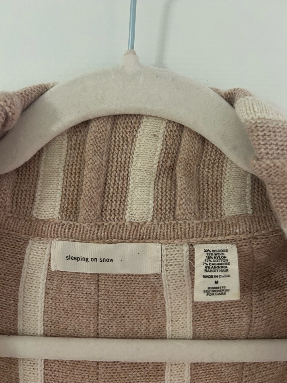 Women’s Pink Stripe Hooded Cardigan with Floral Accents - Picture 4 of 4
